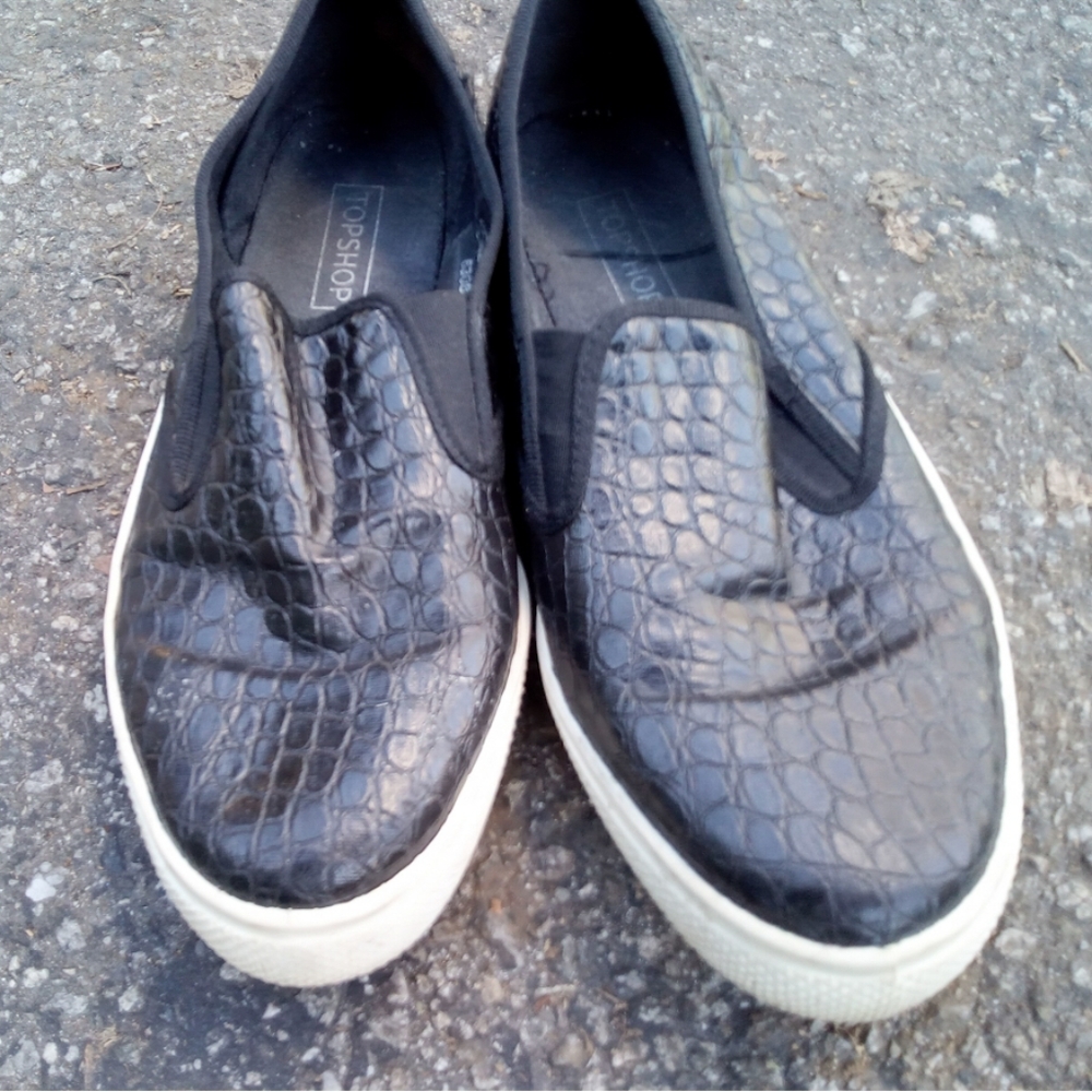 Topshop Croc Print sneakers